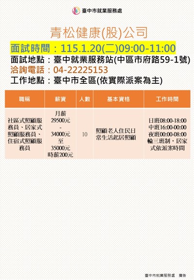 青松健康0120單徵海報