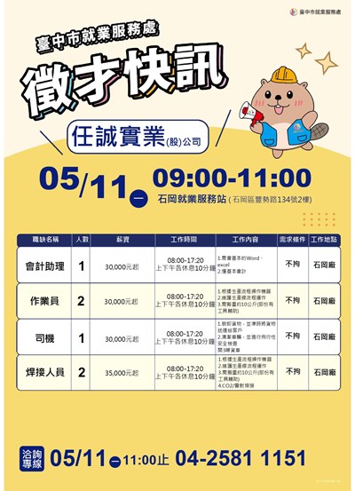 0511任誠實業單徵DM