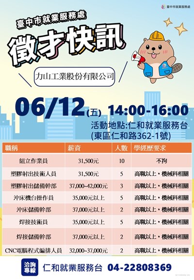 力山工業0612單徵海報