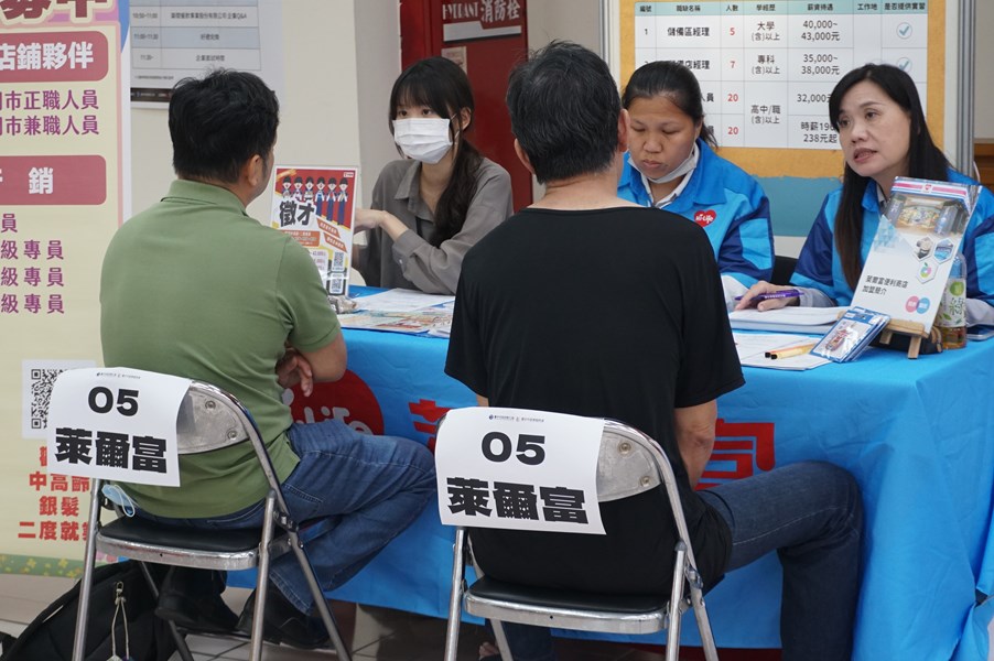 廠商與求職者現場面談