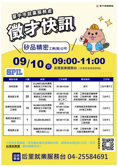 0910矽品單徵(后里)DM