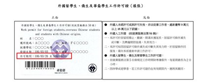 Sample work permit